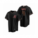 Men's Arizona Diamondbacks #4 Ketel Marte Nike Black Replica Alternate Jersey