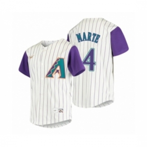 Men's Arizona Diamondbacks #4 Ketel Marte Nike Cream 2020 Cooperstown Collection Alternate Jersey