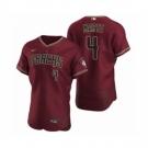 Men's Arizona Diamondbacks #4 Ketel Marte Nike Crimson Authentic 2020 Alternate Jersey