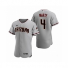 Men's Arizona Diamondbacks #4 Ketel Marte Nike Gray Authentic 2020 Road Jersey