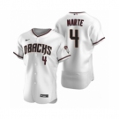 Men's Arizona Diamondbacks #4 Ketel Marte Nike White Crimson Authentic 2020 Home Jersey