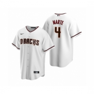 Men's Arizona Diamondbacks #4 Ketel Marte Nike White Replica Home Jersey