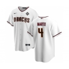 Men's Arizona Diamondbacks #4 Ketel Marte White 2023 World Series Cool Base Stitched Baseball Jersey