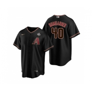 Men's Arizona Diamondbacks #40 Madison Bumgarner Black 2023 World Series Cool Base Stitched Baseball Jersey