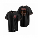 Men's Arizona Diamondbacks #47 Andrew Chafin Nike Black Replica Alternate Jersey