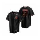 Men's Arizona Diamondbacks #51 Randy Johnson Black 2023 World Series Cool Base Stitched Baseball Jersey