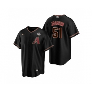 Men's Arizona Diamondbacks #51 Randy Johnson Black 2023 World Series Cool Base Stitched Baseball Jersey