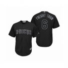 Men's Arizona Diamondbacks #6 David Peralta Freight Train Black 2019 Players' Weekend Replica Jersey