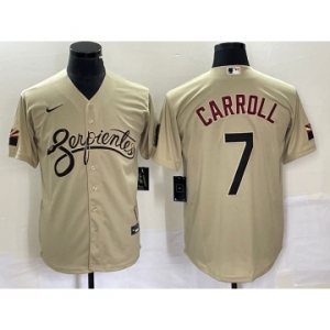Men's Arizona Diamondbacks #7 Corbin Carroll 2021 Gold City Connect Cool Base Stitched Jersey