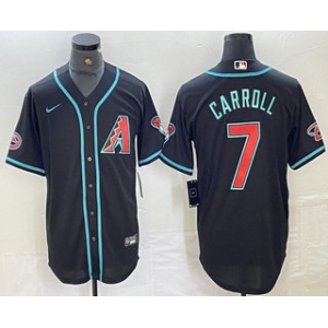 Men's Arizona Diamondbacks #7 Corbin Carroll Black 2024 Stitched Cool Base Nike Jersey