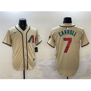 Men's Arizona Diamondbacks #7 Corbin Carroll Gold Limited Stitched Baseball Jersey