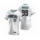 Men's Arizona Diamondbacks #99 Taijuan Walker Nike White Teal Authentic 2020 Alternate Jersey