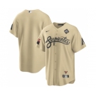 Men's Arizona Diamondbacks Blank Gold 2023 World Series City Connect Cool Base Stitched Baseball Jersey