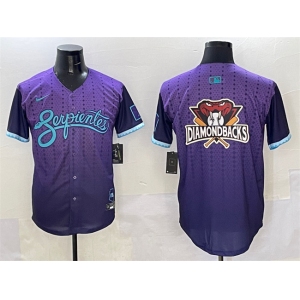 Men's Arizona Diamondbacks Team Big Logo Purple 2025 City Connect Limited Stitched Baseball Jersey