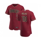 Men's Nike Arizona Diamondbacks #10 Josh Rojas Crimson Authentic Alternate Team Baseball Jersey