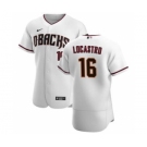 Men's Nike Arizona Diamondbacks #16 Tim Locastro White Crimson Authentic Home Team Baseball Jersey