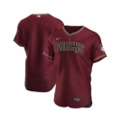 Men's Nike Arizona Diamondbacks 2020 Crimson Authentic Alternate Team Baseball Jersey