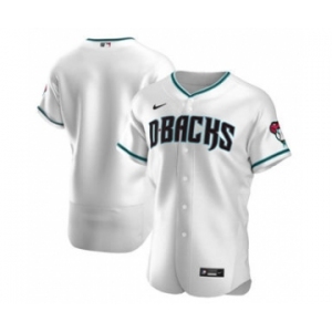 Men's Nike Arizona Diamondbacks 2020 White Teal Authentic Alternate Team Baseball Jersey