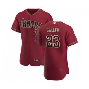 Men's Nike Arizona Diamondbacks #23 Zac Gallen Crimson Authentic Alternate Team Baseball Jersey