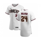 Men's Nike Arizona Diamondbacks #24 Luke Weaver White Crimson Authentic Home Team Baseball Jersey