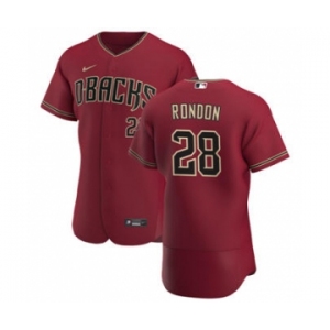 Men's Nike Arizona Diamondbacks #28 Hector Rondon Crimson Authentic Alternate Team Baseball Jersey