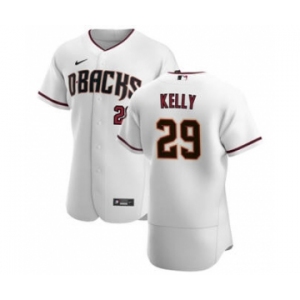 Men's Nike Arizona Diamondbacks #29 Merrill Kelly White Crimson Authentic Home Team Baseball Jersey