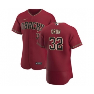 Men's Nike Arizona Diamondbacks #32 Kevin Cron Crimson Authentic Alternate Team Baseball Jersey