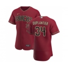 Men's Nike Arizona Diamondbacks #34 Jon Duplantier Crimson Authentic Alternate Team Baseball Jersey