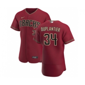 Men's Nike Arizona Diamondbacks #34 Jon Duplantier Crimson Authentic Alternate Team Baseball Jersey