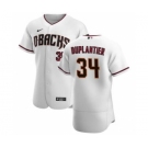 Men's Nike Arizona Diamondbacks #34 Jon Duplantier White Crimson Authentic Home Team Baseball Jersey