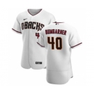 Men's Nike Arizona Diamondbacks #40 Madison Bumgarner White Crimson Authentic Home Team Baseball Jersey