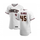 Men's Nike Arizona Diamondbacks #45 Taylor Clarke White Crimson Authentic Home Team Baseball Jersey