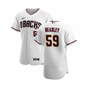 Men's Nike Arizona Diamondbacks #59 Jeremy Beasley White Crimson Authentic Home Team Baseball Jersey