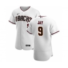 Men's Nike Arizona Diamondbacks #9 Jon Jay White Crimson Authentic Home Team Baseball Jersey