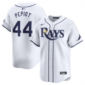 Men Tampa Bay Rays #44 Ryan Pepiot White 2024 Home Limited Stitched Baseball Jersey