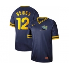 Men's Nike Rays #12 Wade Boggs Navy Cooperstown Collection Stitched Baseball Jersey