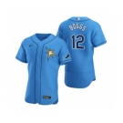 Men's Nike Tampa Bay Rays #12 Wade Boggs Light Blue Alternate 2020 Authentic Team Baseball Jersey