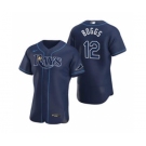 Men's Nike Tampa Bay Rays #12 Wade Boggs Navy Alternate 2020 Authentic Team Baseball Jersey