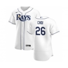 Men's Nike Tampa Bay Rays #26 Ji-Man Choi White Home 2020 Authentic Player Baseball Jersey