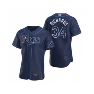 Men's Nike Tampa Bay Rays #34 Trevor Richards Navy Alternate 2020 Authentic Team Baseball Jersey