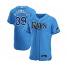 Men's Nike Tampa Bay Rays #39 Kevin Kiermaier 2020 Light Blue Alternate Authentic Player Baseball Jersey