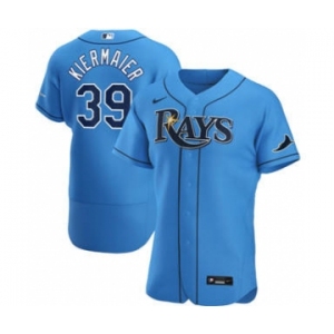 Men's Nike Tampa Bay Rays #39 Kevin Kiermaier 2020 Light Blue Alternate Authentic Player Baseball Jersey