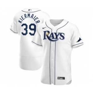 Men's Nike Tampa Bay Rays #39 Kevin Kiermaier 2020 White Home Authentic Player Baseball Jersey