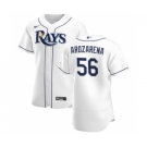 Men's Nike Tampa Bay Rays #56 Randy Arozarena White Home 2020 Authentic Player Baseball Jersey