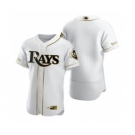 Men's Nike Tampa Bay Rays Blank White 2020 Authentic Golden Edition Baseball Jersey