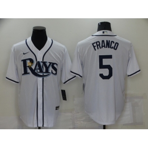 Men's Tampa Bay Rays #5 Wander Franco White Stitched MLB Cool Base Nike Jersey