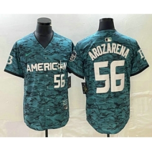 Men's Tampa Bay Rays #56 Randy Arozarena Teal 2023 All Star Cool Base Stitched Jersey