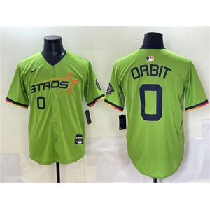 Men's Houston Astros #0 Orbit Green 2025 City Connect Limited Stitched Baseball Jersey Men's Houston Astros #0 Orbit Green 2025 City Connect Limited Stitched Baseball Jersey