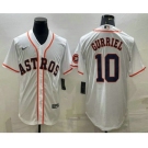 Men's Houston Astros #10 Yuli Gurriel White With Patch Stitched MLB Cool Base Nike Jersey