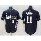 Men's Houston Astros #11 Cam Smith Black Gothic 'Houston Born Barrio Raised' Limited Stitched Baseball Jersey